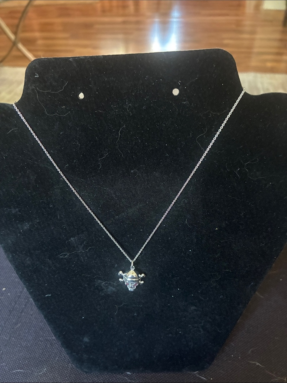 Silver Pirate Skull Pendant Necklace - Women's Silver Tone Jewelry